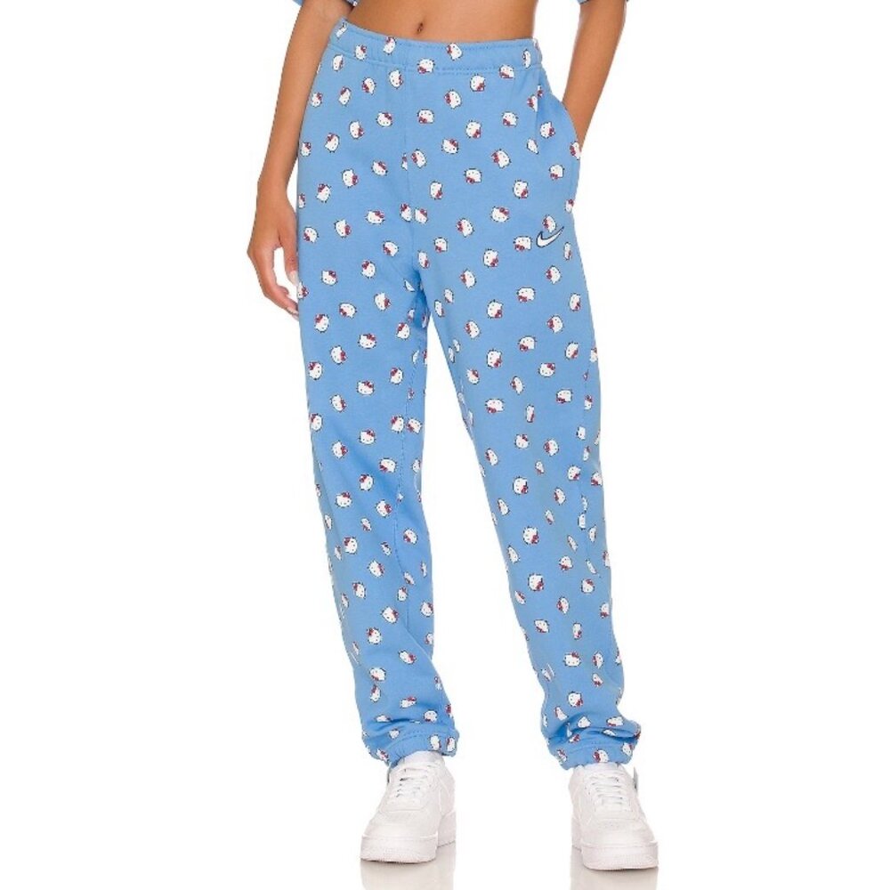 NEW Nike x Hello Kitty NRG Fleece Sweatpants University Blue Unisex XS